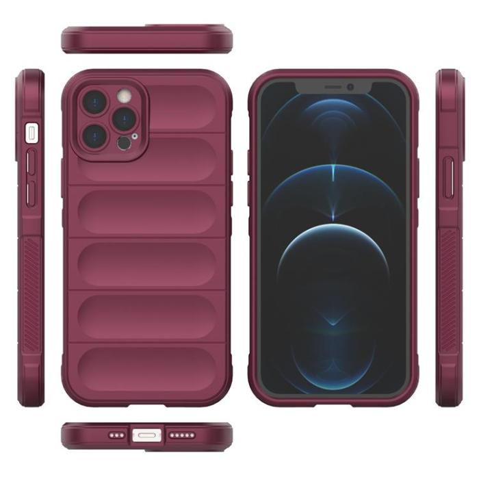 OEM - iPhone 12 Pro Skal Magic Shield Flexible Armored - Burgundy