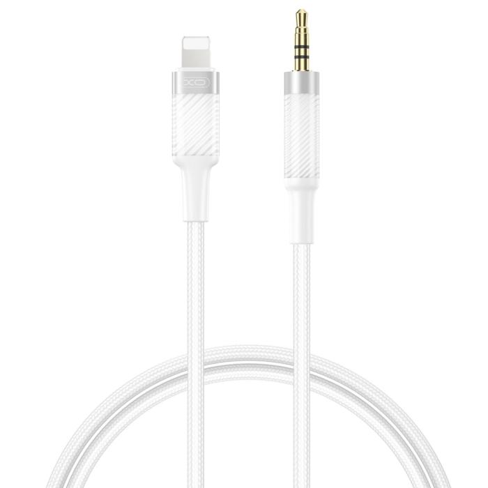 XO - XO Ljudkabel Jack 3.5 mm till Lightning 1m NB-R279A - Vit