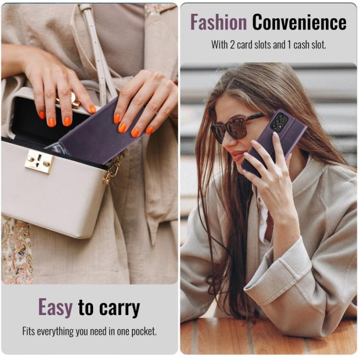 Caseme - CASEME 033 Fodral till Samsung Galaxy A53 5G Lila RFID-Skydd