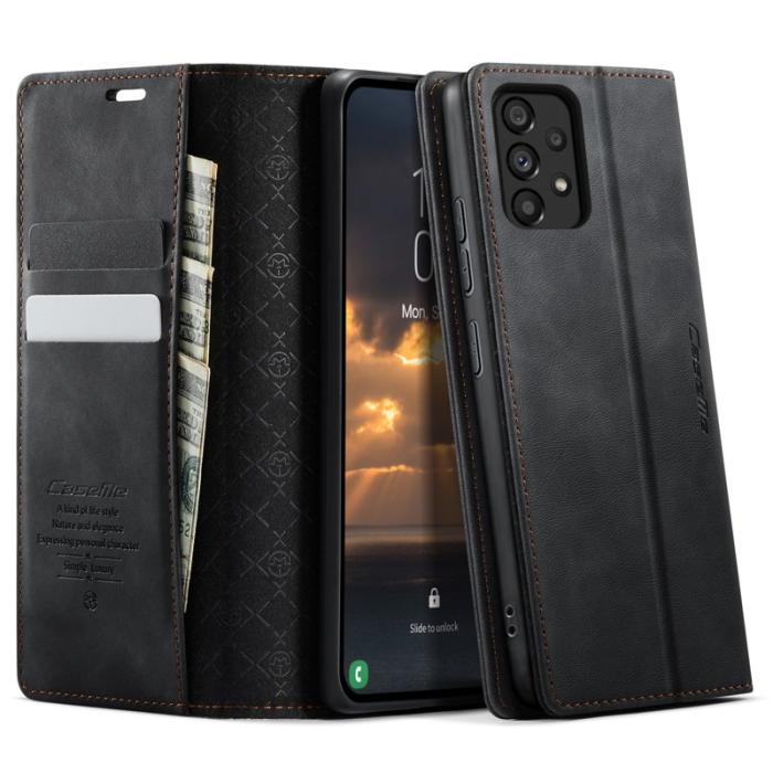 Caseme - CASEME 033 Fodral till Samsung Galaxy A53 5G - Svart Konstläder