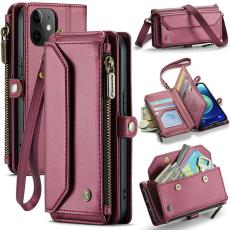 Caseme - CASEME Pl&aring;nboksfodral Konstl&auml;der f&ouml;r iPhone 12/12 Pro - Vinr&ouml;d