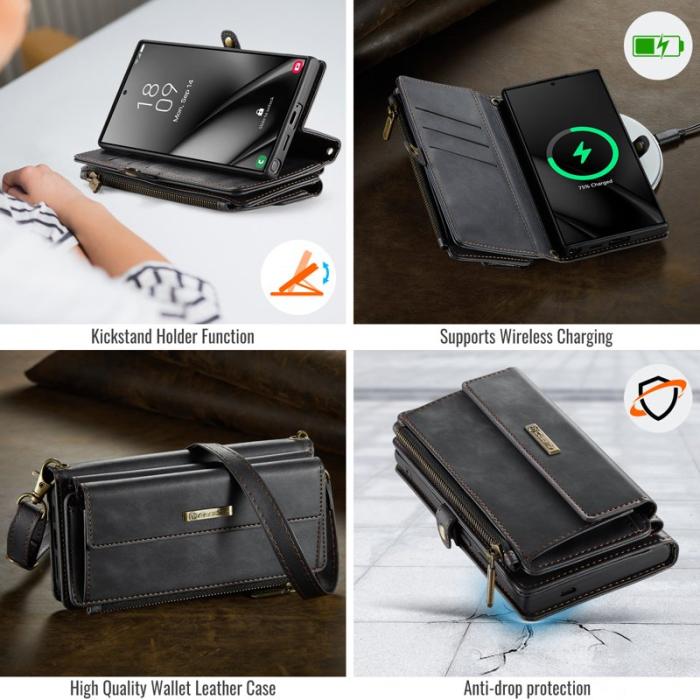 Caseme - CASEME C39 Mobilskal till Samsung Galaxy S24 Ultra RFID-Skydding Svart