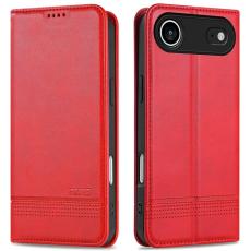 AZNS - AZNS iPhone Air Pl&aring;nboksfodral Konstl&auml;der - R&ouml;d