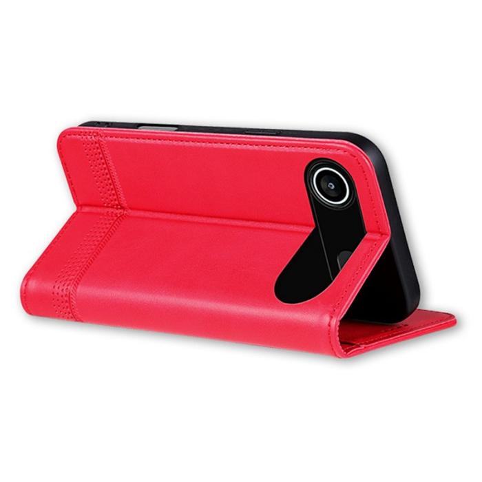 AZNS - AZNS iPhone Air Plånboksfodral Konstläder - Röd