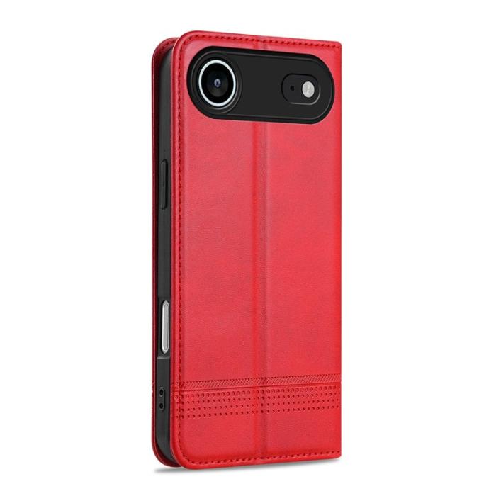 AZNS - AZNS iPhone Air Plånboksfodral Konstläder - Röd