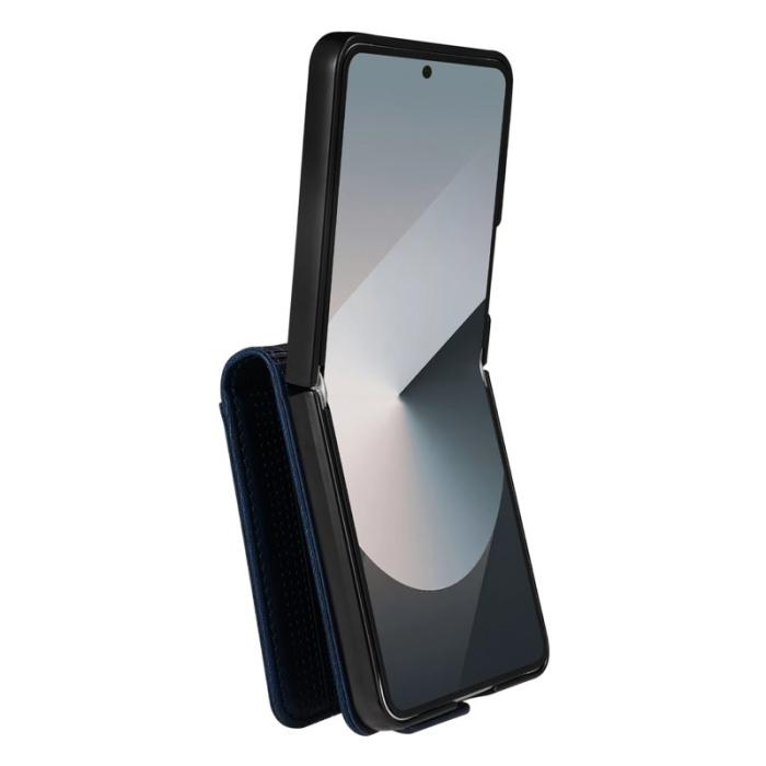 AZNS - AZNS Samsung Galaxy Z Flip7 Fodral Card Holder KonstLäder - Blå
