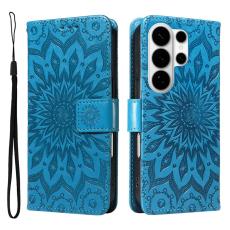 OEM - Samsung Galaxy S26 Ultra Pl&aring;nboksfodral Konstl&auml;der Solrostryck - Bl&aring;