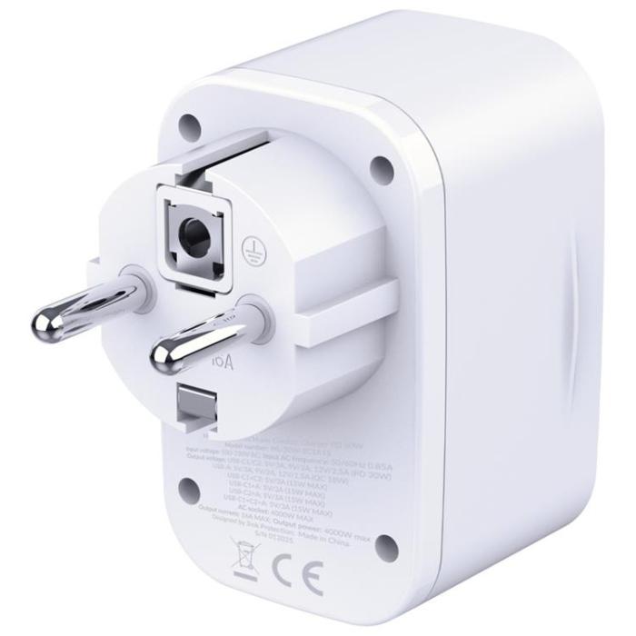 3MK - 3MK Snabbladdare 30W 1xUSB-A 2xUSB-C 1xSocket