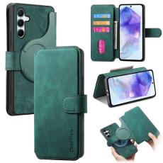 CASENEO - CASENEO Samsung Galaxy A55 5G Pl&aring;nboksfodral Konstl&auml;der - Gr&ouml;n