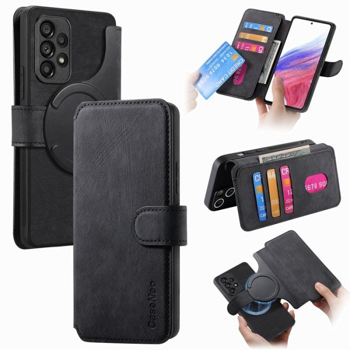 CASENEO - CASENEO Samsung Galaxy A53 5G Plånboksfodral Konstläder - Svart