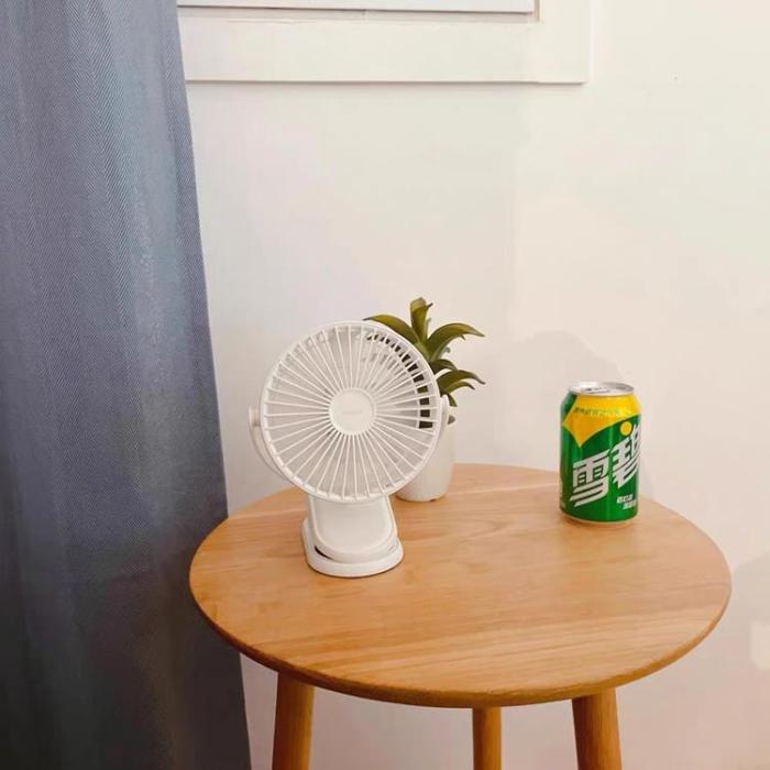 UTGATT5 - Joyroom Cheer Summer Skrivbords Fläkt Bärbar Fjärrkontroll - Vit