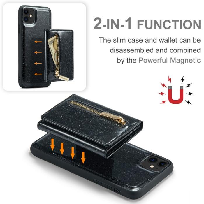 DG.MING - DG.MING M3 Mobilskal för iPhone 11 6.1 tum Svart 2-i-1 Fodral