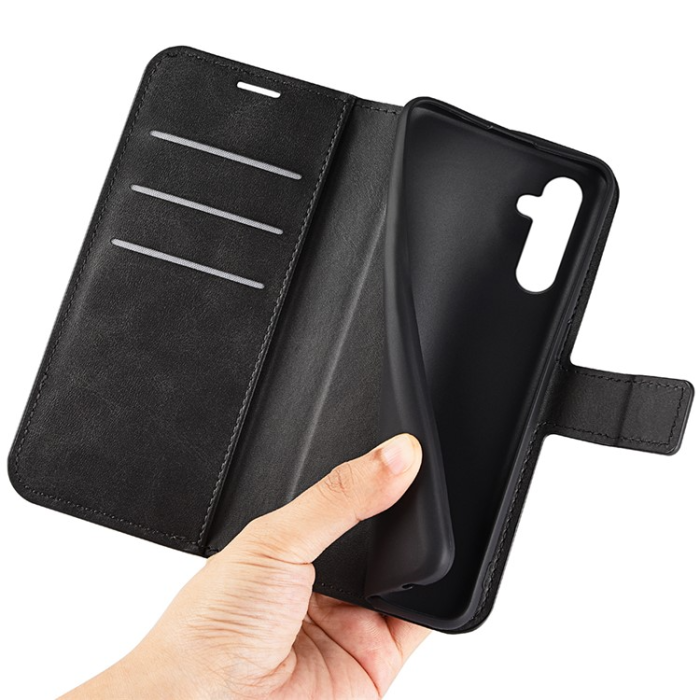 OEM - Galaxy A24 4G Plånboksfodral Folio Flip Calf - Svart