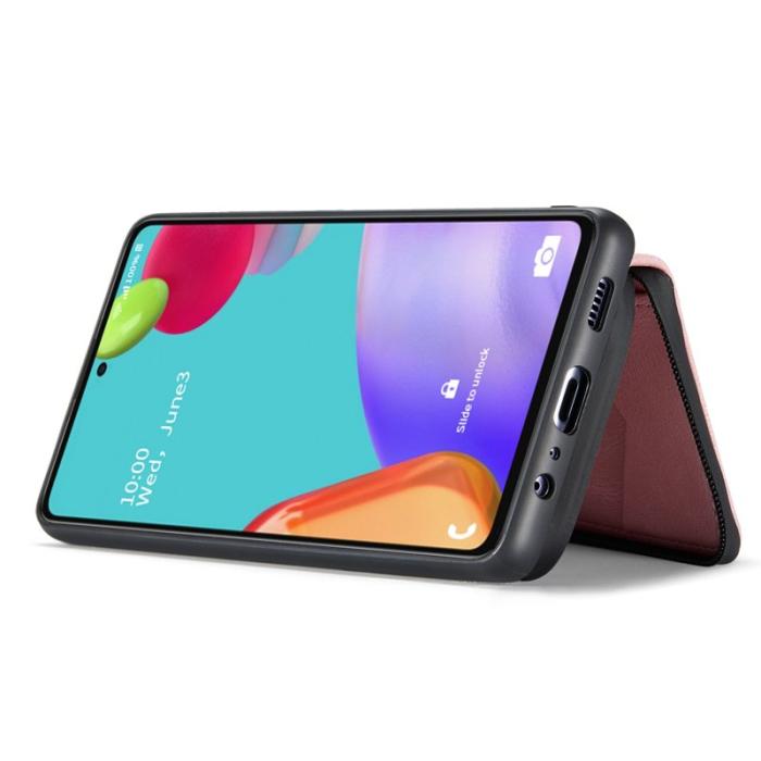 JEEHOOD - JEEHOOD Detachable Zipper Wallet Mobilskal för Samsung Galaxy A32 5G - Rosa