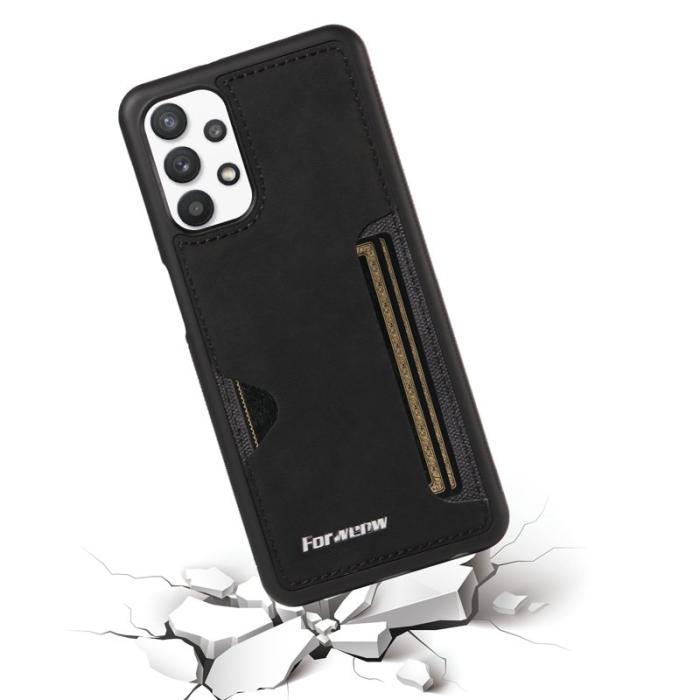 FORWENW - FORWENW F5 Series Samsung Galaxy A53 5G Fodral KonstLäder - Svart