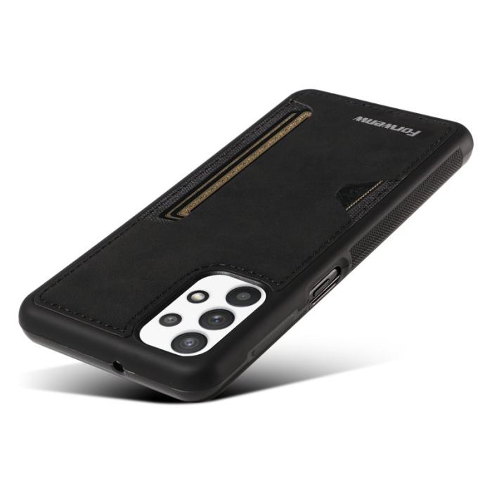 FORWENW - FORWENW F5 Series Samsung Galaxy A53 5G Fodral KonstLäder - Svart