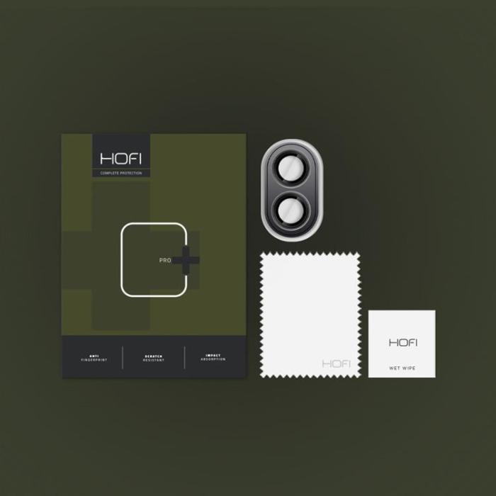 Hofi - HOFI iPhone 16/16 Plus Kameralinsskydd Härdat Glas - Svart
