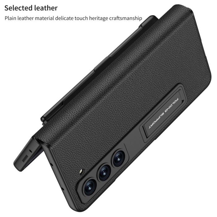 GKK - GKK Samsung Galaxy Z Fold5 Fodral KonstLäder - Silver