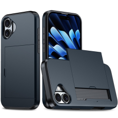 A-One Brand - iPhone 17 Mobilskal korthållare - Marinblå