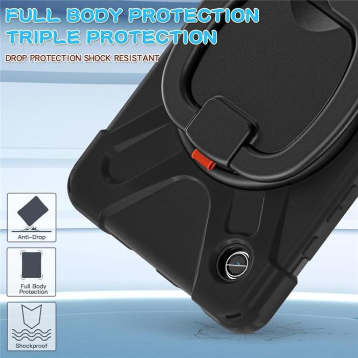 A-One Brand - Galaxy Tab A9 Skal Kickstand Handle Grip - Svart