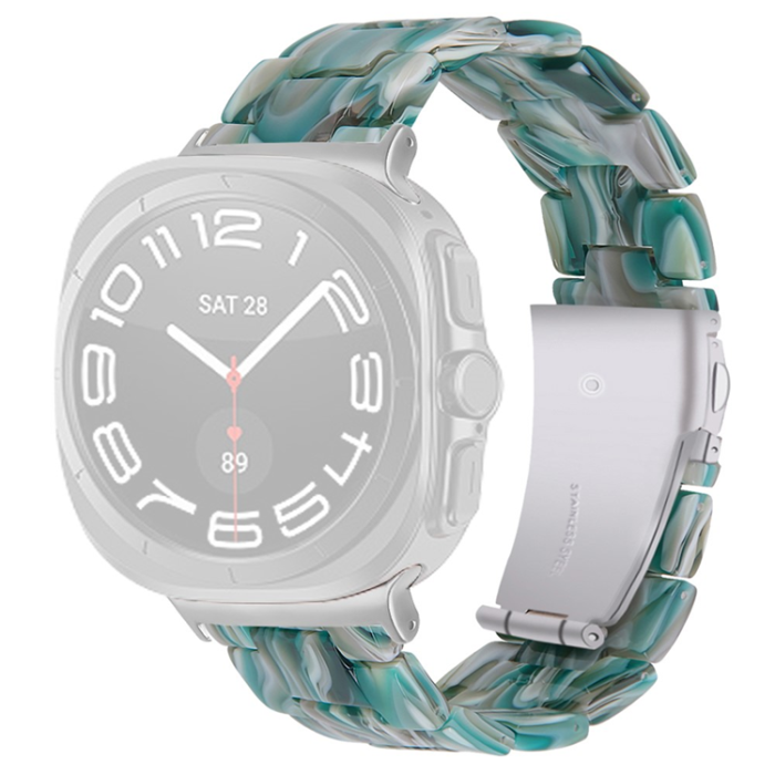 A-One Brand - Galaxy Watch 8/8 Classic (40/44/46mm) Armband Vattentät Acrylic - Silk Grön
