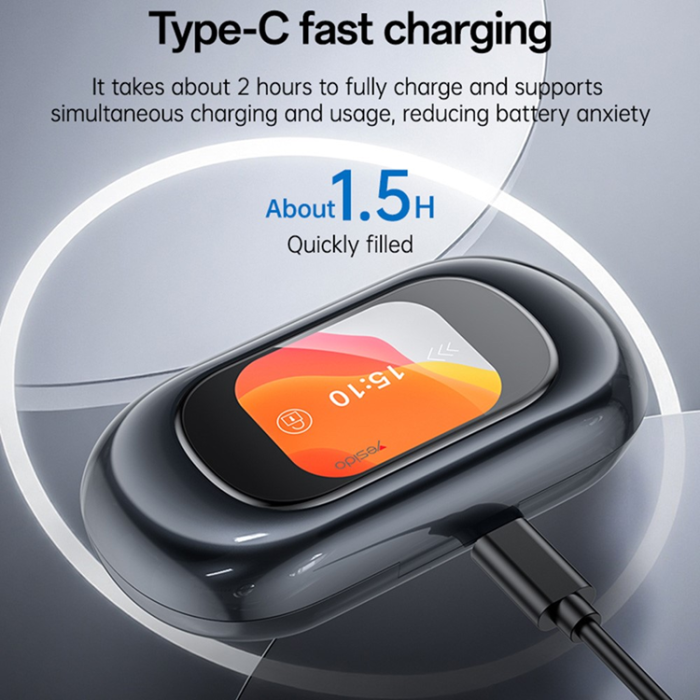 Yesido - YESIDO ENC Trådlösa Hörlurar Bluetooth Open Ear YSP26