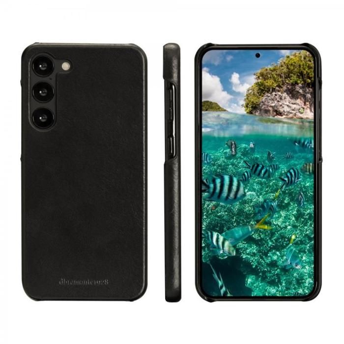 UTGATT1 - Dbramante Galaxy S23 Plus Plånboksfodral Äkta Läder Lynge - Svart