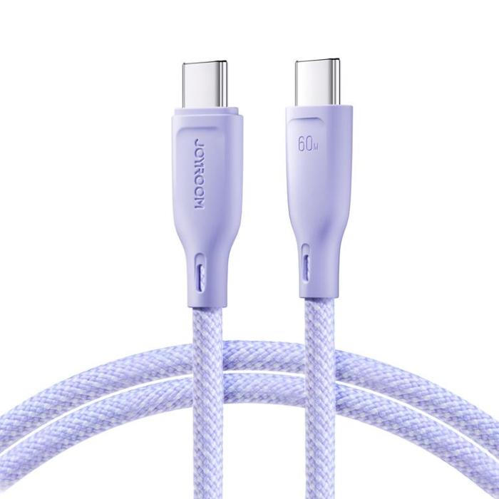 Joyroom - Joyroom USB-C till USB-C kabel 60W 1m Multi-Color - Lila