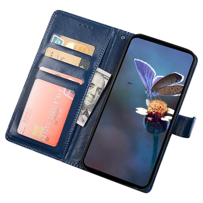 IDEWEI - IDEWEI Oppo Find X9 Pro Plånboksfodral Konstläder Crazy Horse Textur - Svart