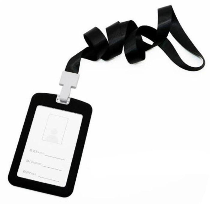 OEM - Hållare för ID-Bricka med Lanyard - Svart