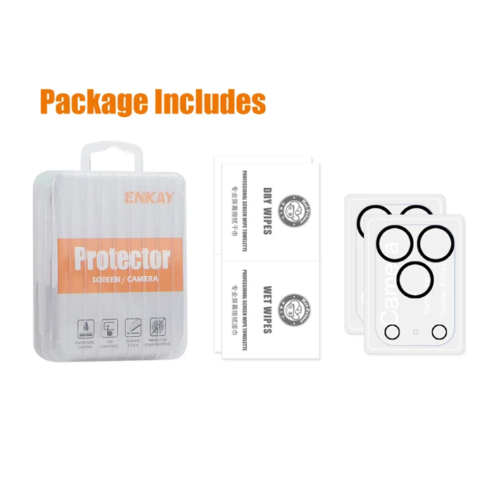 HAT PRINCE - [2-Pack] Hat Prince iPhone 17 Pro Max Härdat Glas Kameralinsskydd - Transparent