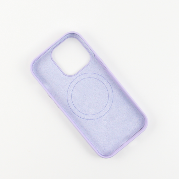 OEM - Läder Skal till iPhone 14 Pro Max, Stöttåligt, Lila