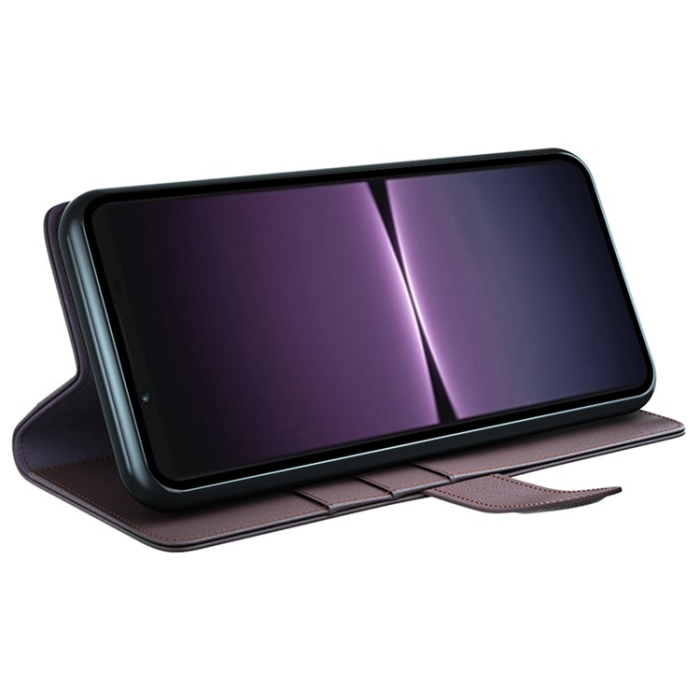 OEM - Sony Xperia 1 V Plånboksfodral Äkta Läder Flip - Brun