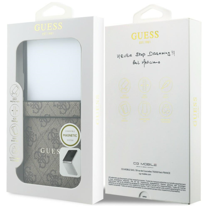 Guess - Guess Mobilskal För Galaxy Z Flip 8 MagSafe 4G Classic - Brun