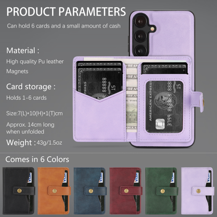 A-One Brand - Galaxy S25 Plus Mobilskal MagSafe Detachable Korthållare Kickstand