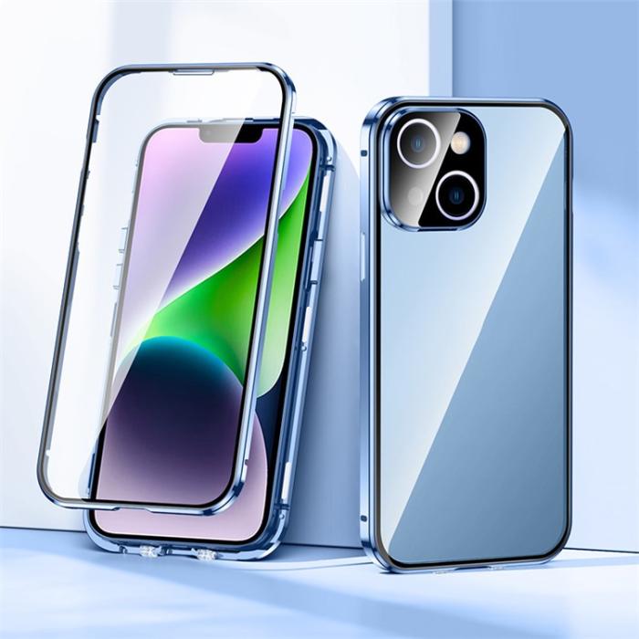 OEM - iPhone 14 Plus Skal Metall Magnetic - Blå