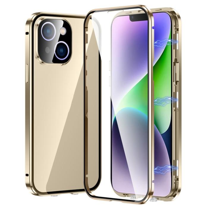 A-One Brand - iPhone 14 Plus Skal Metall Magnetic - Guld