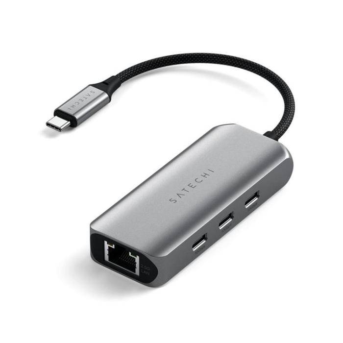 Satechi - Satechi 4-i-1 USB-C-Hubb med 25 gigabit Ethernet - Rymdgrå
