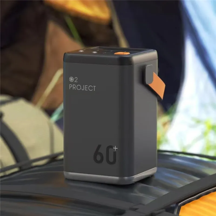 A-One Brand - Outdoor Powerbank 60000mAH 35W med LED Light - Grå