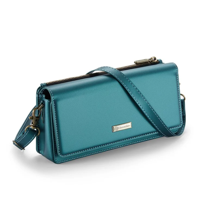 Caseme - CASEME Crossbody Väska RFID Blocking Me30 Max Läder - Grön