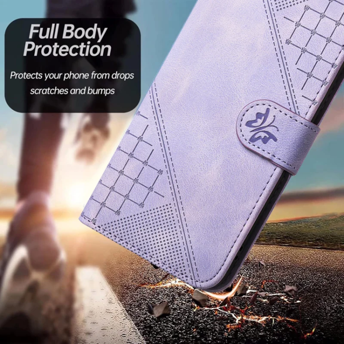 A-One Brand - iPhone 17 Pro Max Plånboksfodral Butterfly Flower - lila