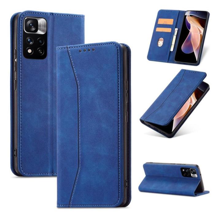 OEM - Xiaomi Redmi Note 11 Pro 4G/5G Plånboksfodral Magnet Fancy - Blå