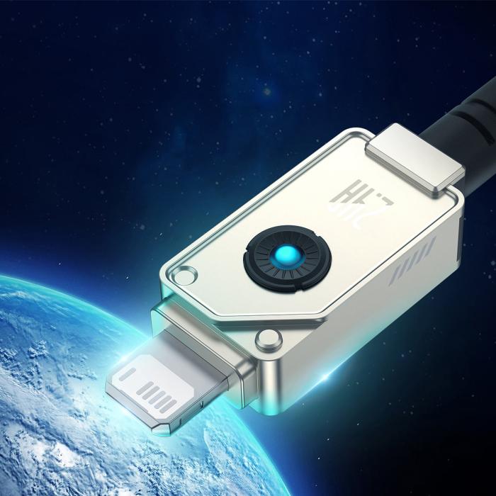 BASEUS - BASEUS USB-A till Lightning Kabel 2.4A 2m 480Mbps - Vit