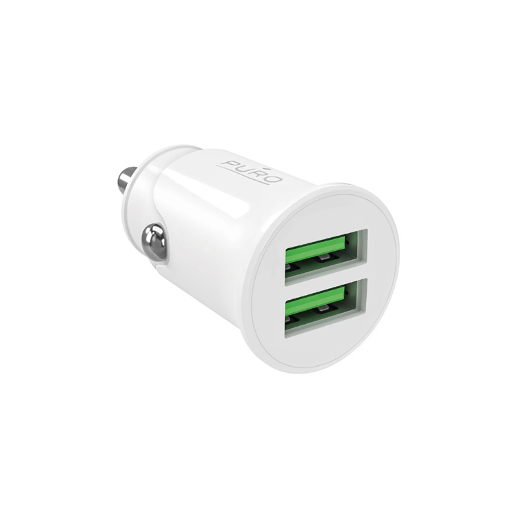 Puro Billaddare 10W 2x USB-A Pro Lite - Vit | 505295 | AlltMobil