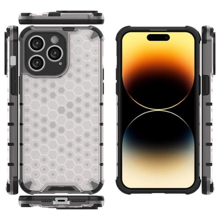 OEM - iPhone 14 Pro Skal Honeycomb Armored Hybrid - Transparent