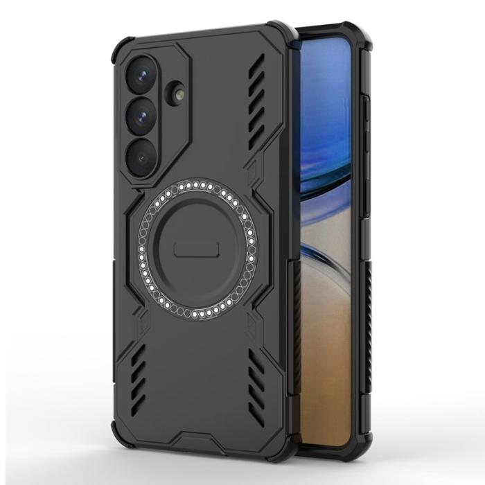 OEM - Mobilskal till Samsung Galaxy S26 Plus Magnetiskt Butterfly Armor PC + TPU Svart
