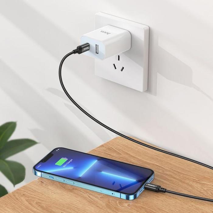 Hoco - HOCO USB-C till Lightning Kabel 27W 2m X89 - Svart
