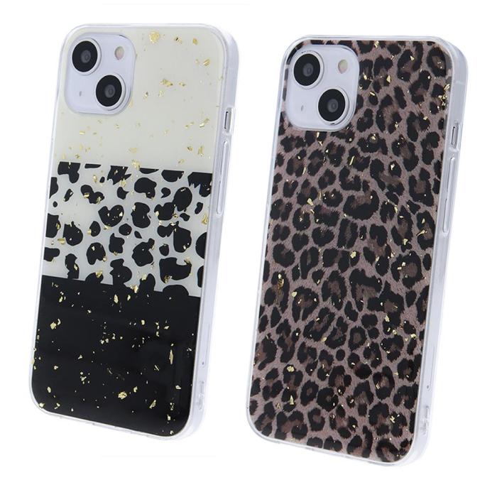 OEM - Guldig leopardmönstrad skal till Samsung Galaxy A73 5G