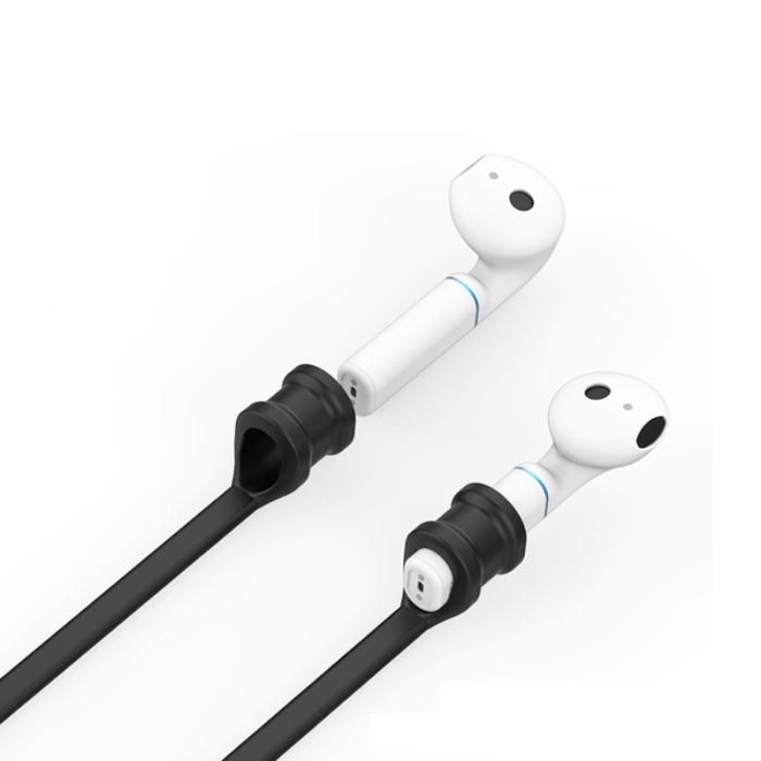 OEM - Hörlursband i silikon till Apple Airpods 1/2/3 - Svart