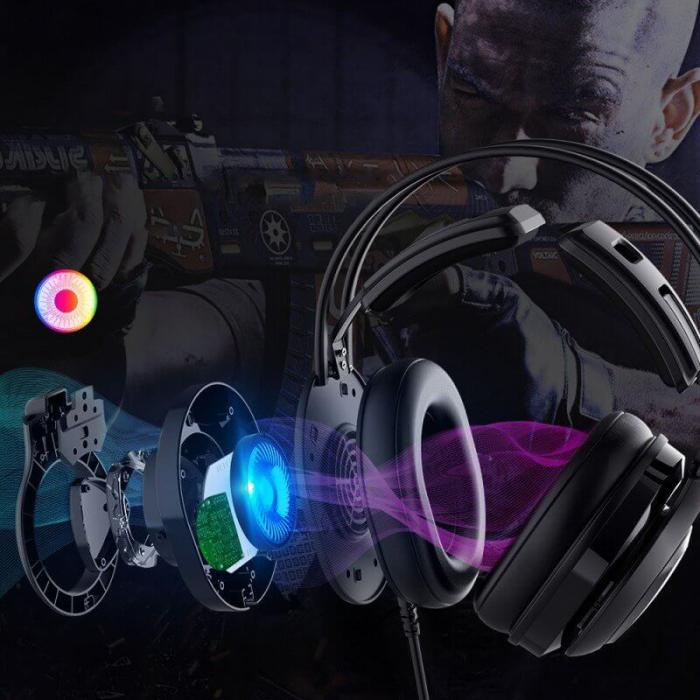 Tronsmart - Tronsmart Glary Alpha Gaming RGB Headset Gamers Svart